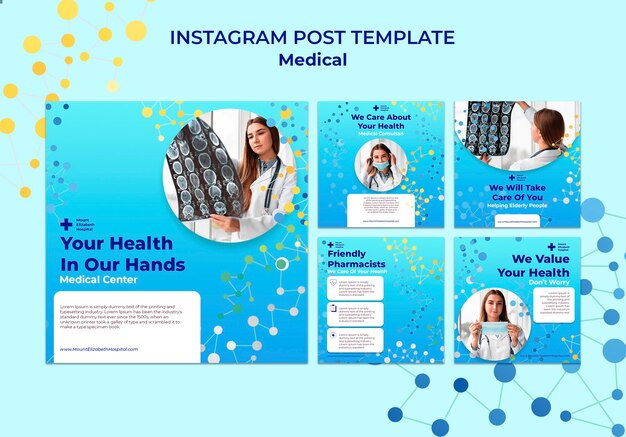 Medical center instagram posts collection