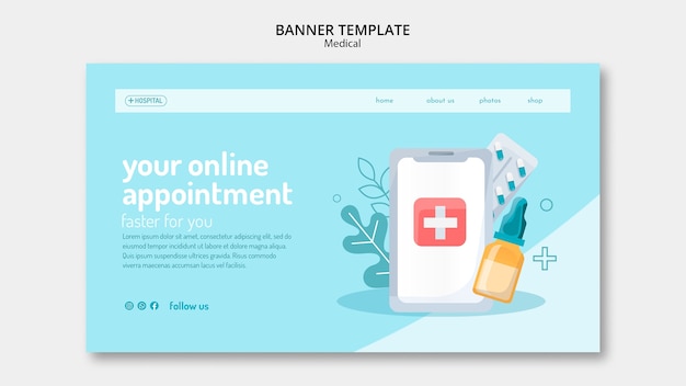 Medical center landing page template