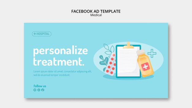 Medical center social media promo template