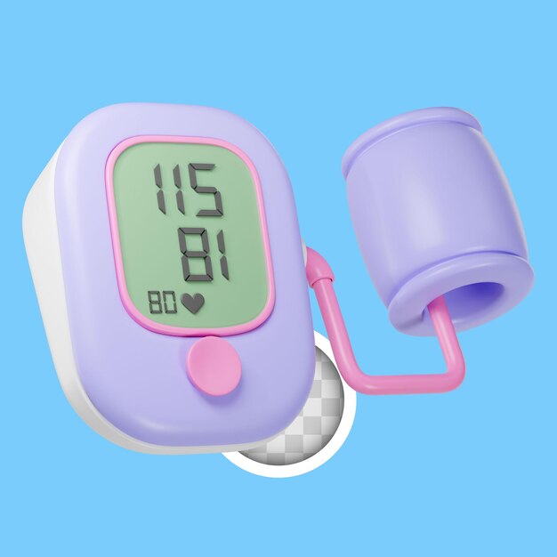 의료 검사 스피그모마노미터 3d 일러스트레이션