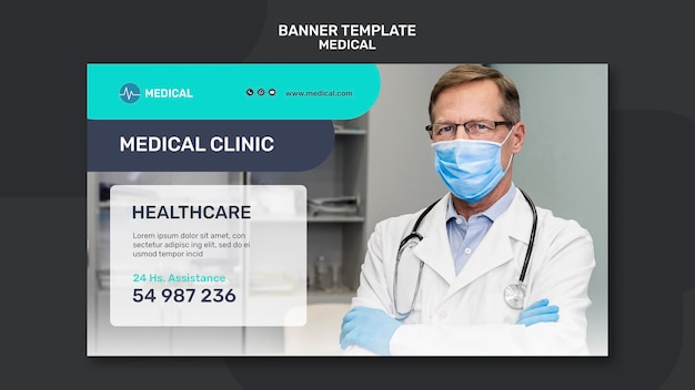 Medical clinic banner template