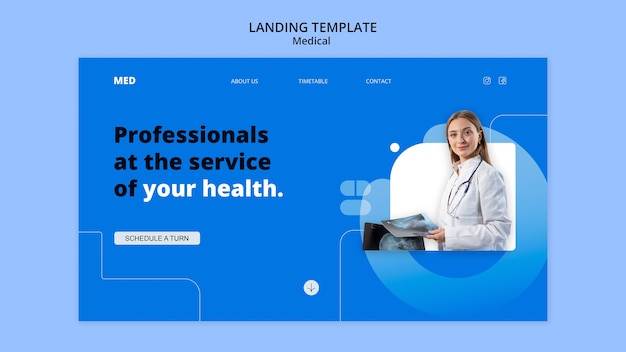 Medical concept  landing page