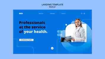 Free PSD medical concept  landing page