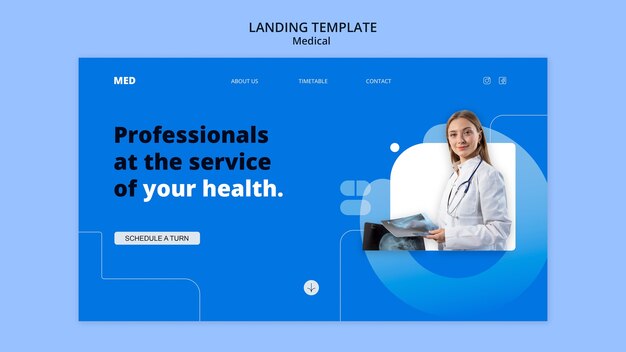Medical concept  landing page