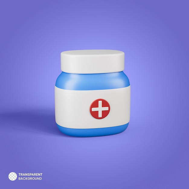 Free PSD medical equipment icon isolated 3d render illustration