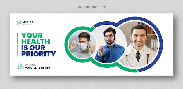 Medical healthcare facebook timeline cover and web banner template