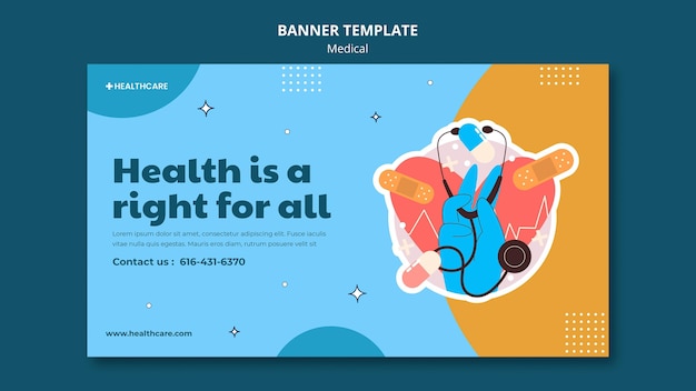 Free PSD medical horizontal banner template