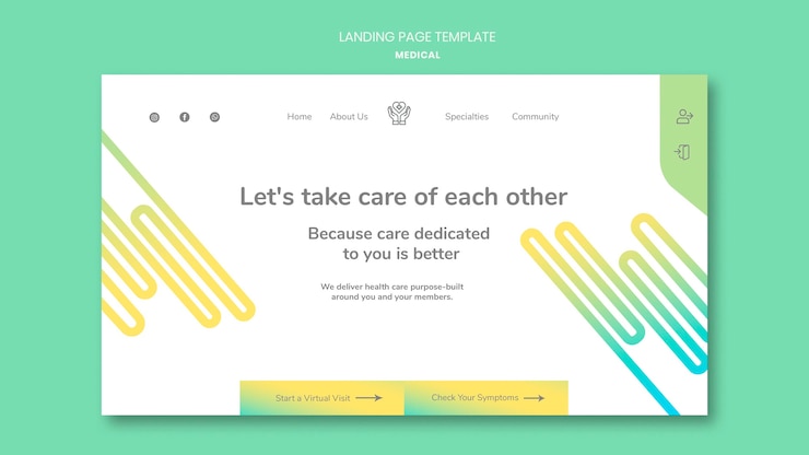 Free PSD medical landing page template