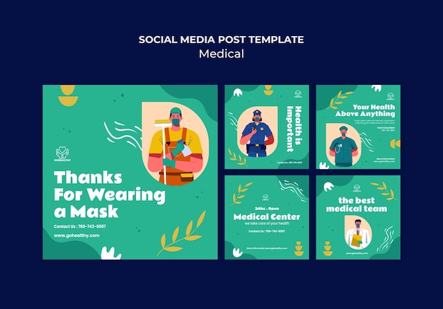 Medical social media post collection
