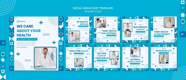 Medical social media post design template