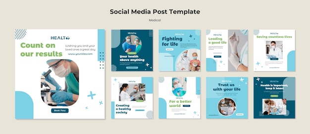 Medical social media post template