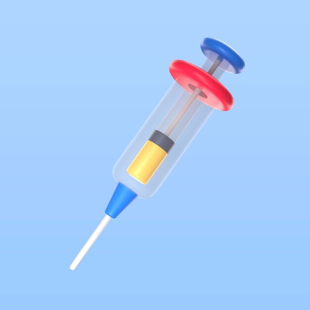 Medical syringe illustration