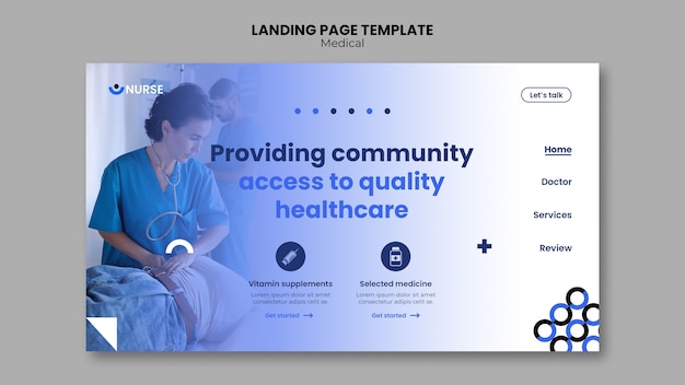 Free PSD medical template design