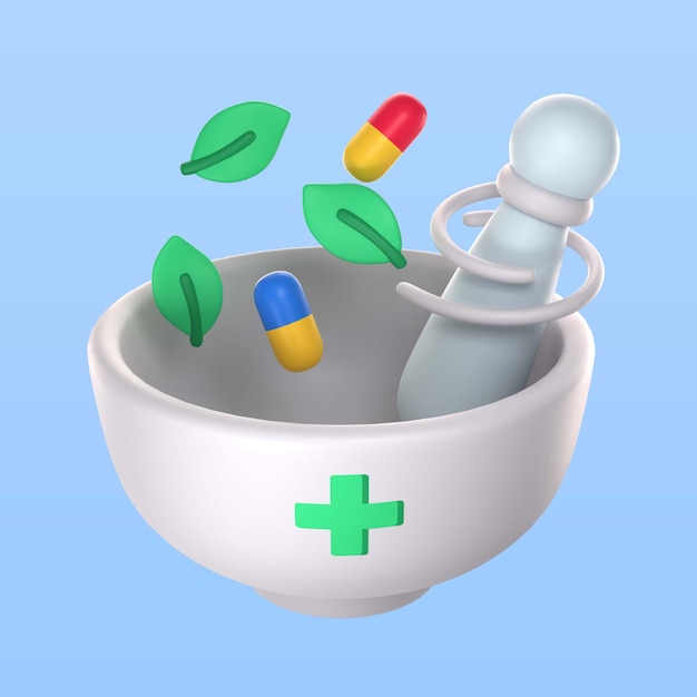 Medical tools and pills icon