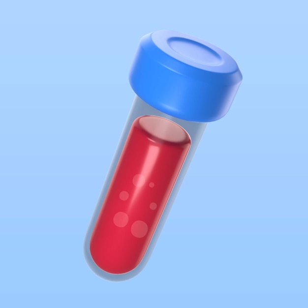 Medical tube with blood icon