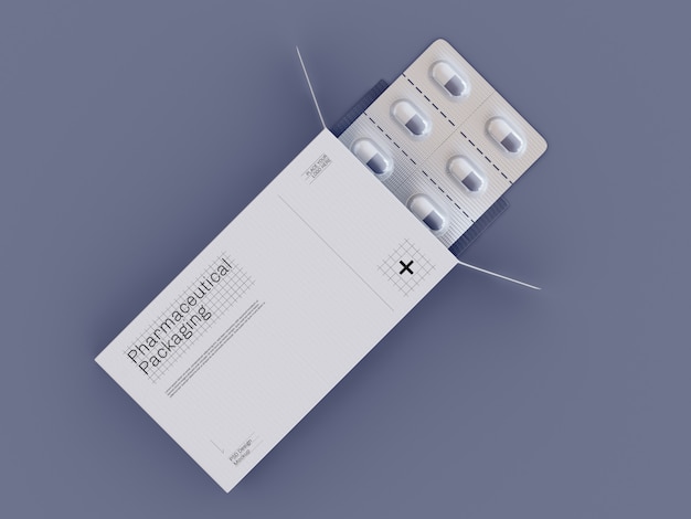 Medication branding and packaging mockup