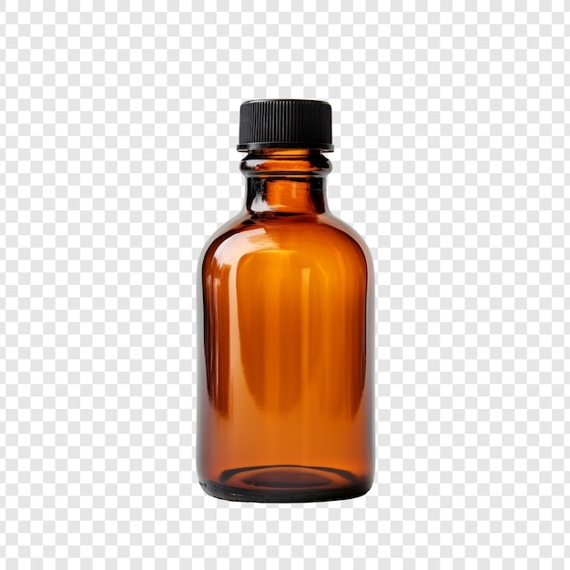 Бесплатный PSD Бутылка с лекарством изолирована на прозрачном фоне