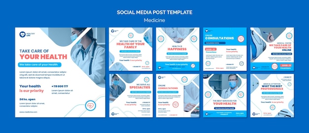 Free PSD medicine covid19 prevention social media post