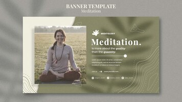 Modello di banner di meditazione