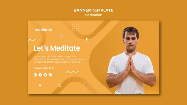 meditation concept banner template