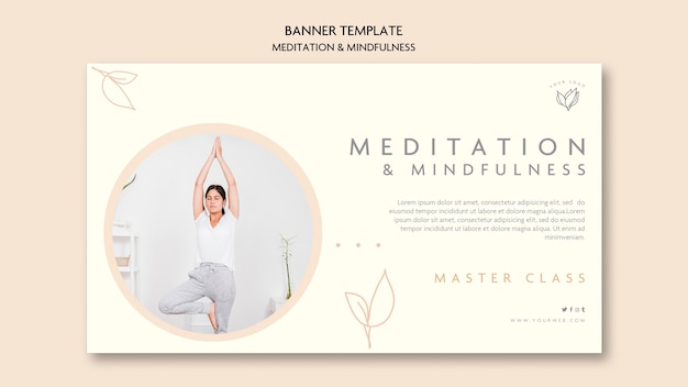 Meditation and mindfulness banner concept