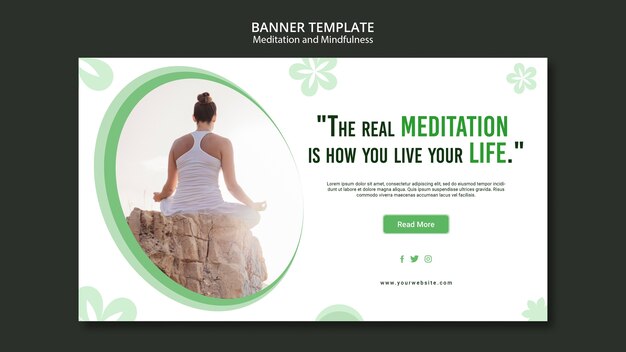 meditation and mindfulness banner concept