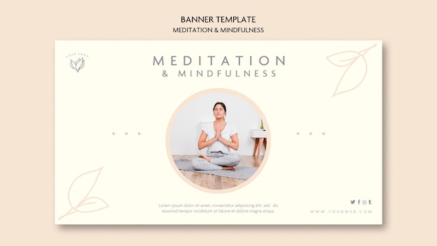 meditation and mindfulness banner design
