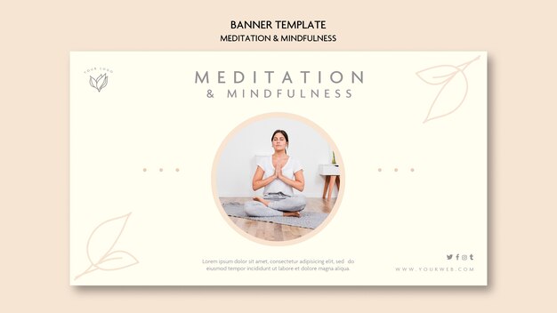 meditation and mindfulness banner design