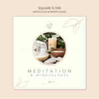 Free PSD meditation and mindfulness flyer theme