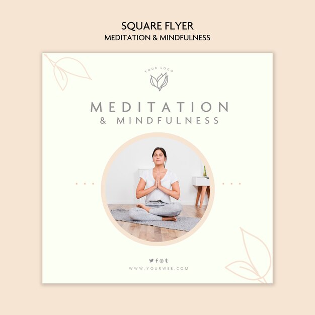 Meditation and mindfulness flyer