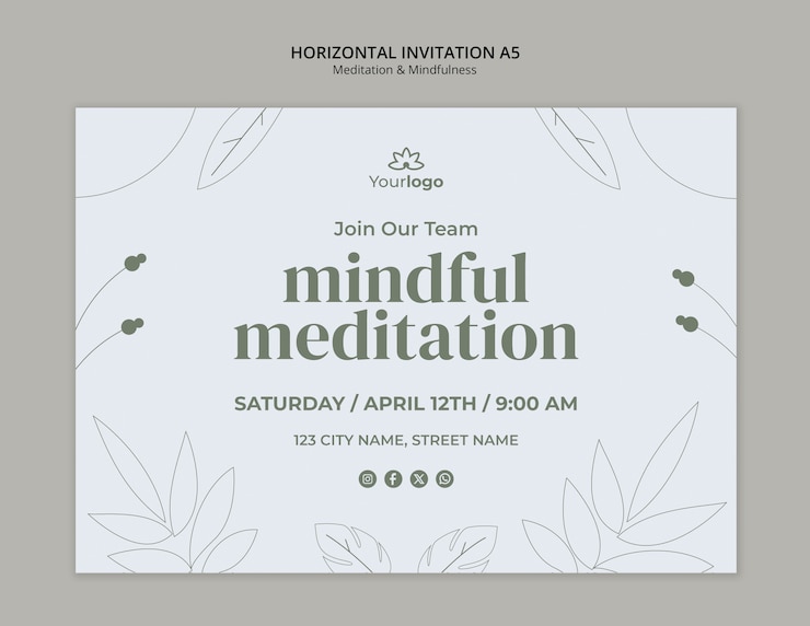 Free PSD meditation and mindfulness template