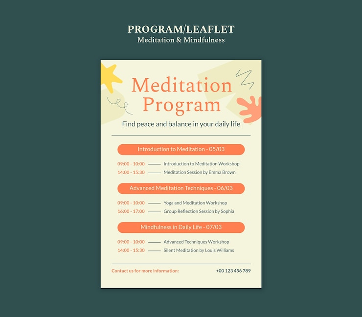 Free PSD meditation and mindfulness template