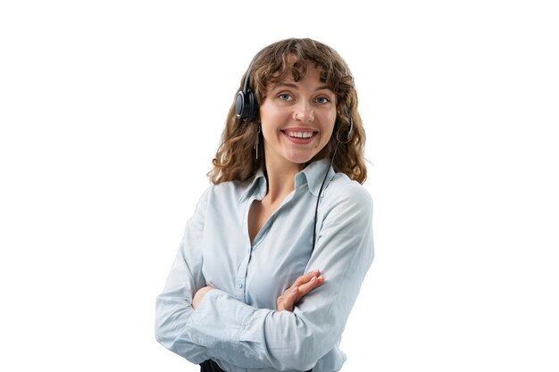 medium shot woman working at call center