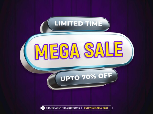 mega sale promotion banner design template