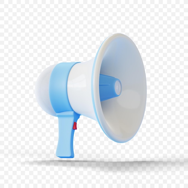 Megaphone isolated 3d render icon illustration