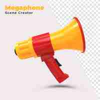 Free PSD megaphone scene creator