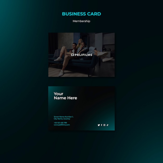 Free PSD membership business card