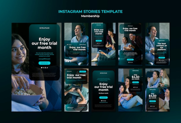 Free PSD membership instagram stories