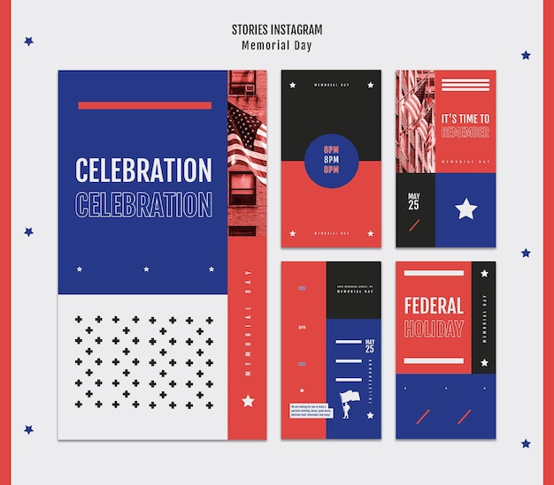 Free PSD memorial day instagram stories