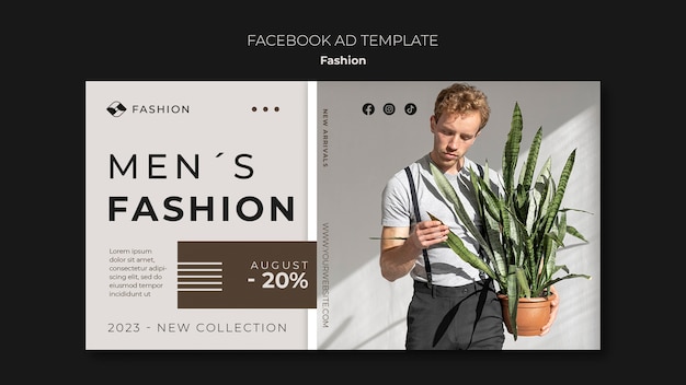 Free PSD men fashion template design