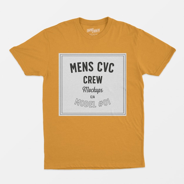 Free PSD mens cvc crew mockup 01