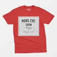 Free PSD mens cvc crew mockup 03