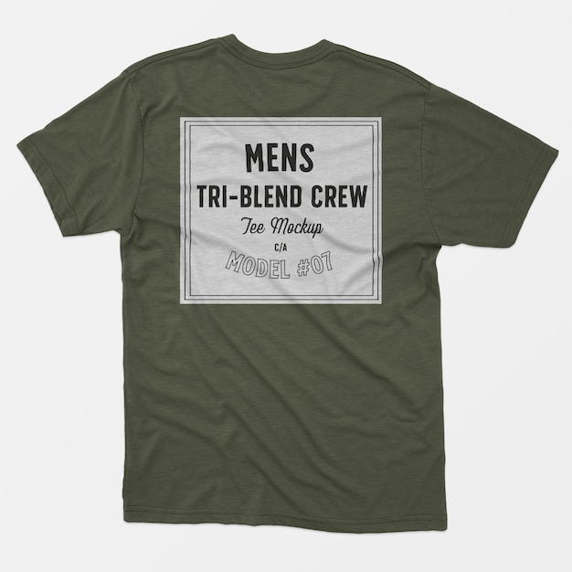 Mens tri-blend crew tee mockup 07