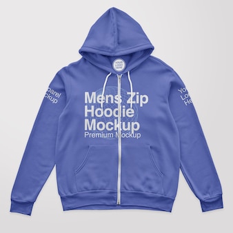 Mens zip hoodie mockup