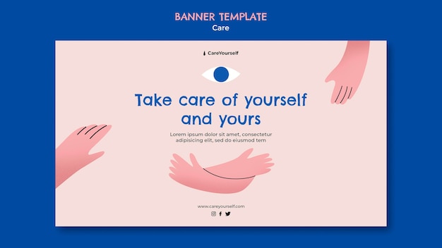 Free PSD mental health care banner template