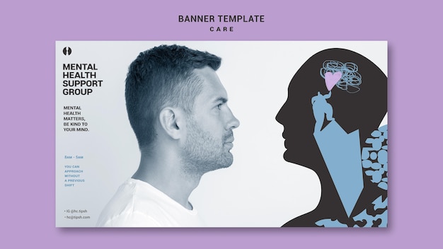 Mental Health Support Group Banner Template