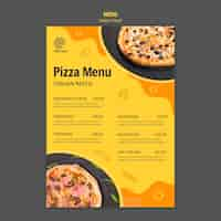 PSD gratuito menu per bistrot di cibo italiano