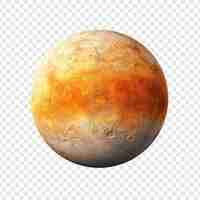 Free PSD mercury planet or foreign planet isolated on transparent background