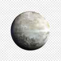 Free PSD mercury planet or foreign planet isolated on transparent background