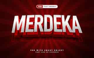 Free PSD merdeka sale indonesian independence day text effect